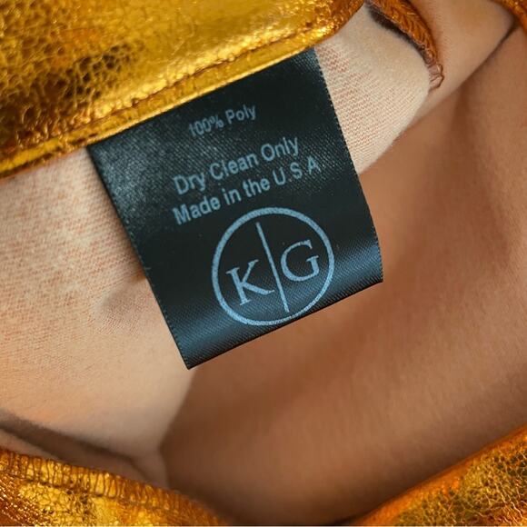 KIMBERLY GOLDSON Women’s Lizzie Pleated Metallic Shorts Copper Sz 4 - Picture 7 of 7